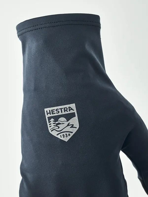 Hestra Windbreaker Light 5 Finger Glove Liners - Black Image 4