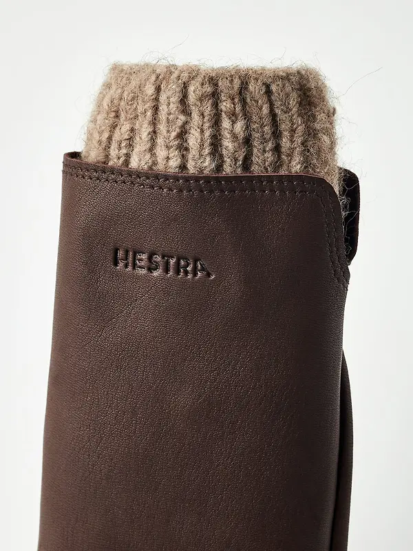 Hestra Women's Tiril Windproof Deerskin Gloves - Chocolate Image 5