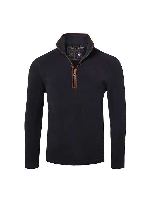 Holland Cooper Men's Country Fleece Quarter Zip - Ink Navy Image 1