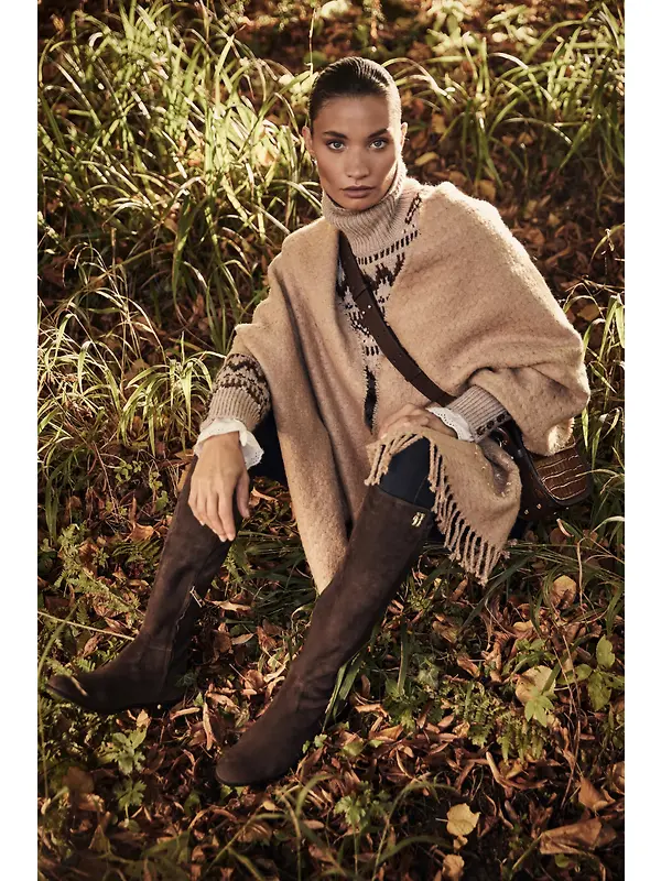 Holland Cooper Women's Albany Knee Boots - Chocolate Suede Image 2