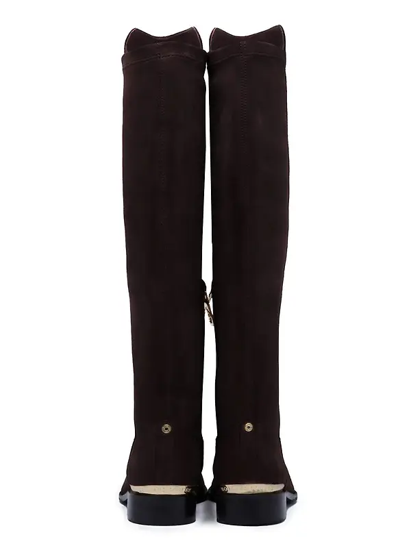 Holland Cooper Women's Albany Knee Boots - Chocolate Suede Image 12