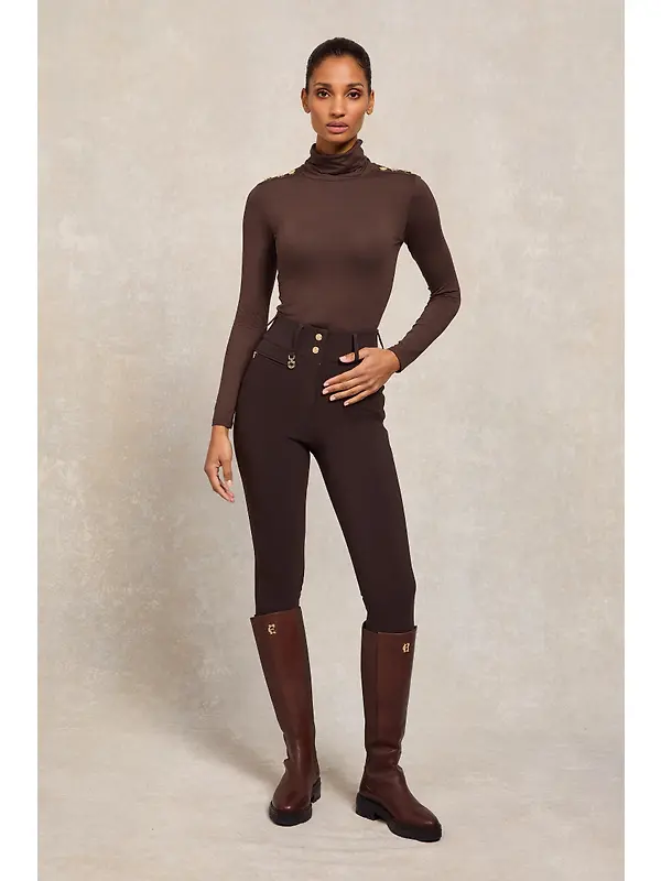 Holland Cooper Women's Contour Trousers - Chocolate Image 2