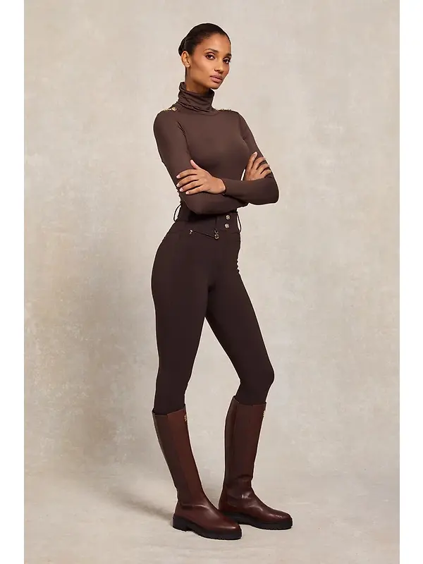 Holland Cooper Women's Contour Trousers - Chocolate Image 5