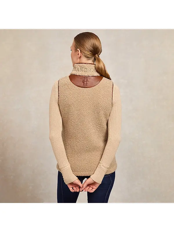 Holland Cooper Women's Country Fleece Gilet - Natural Borg Image 5