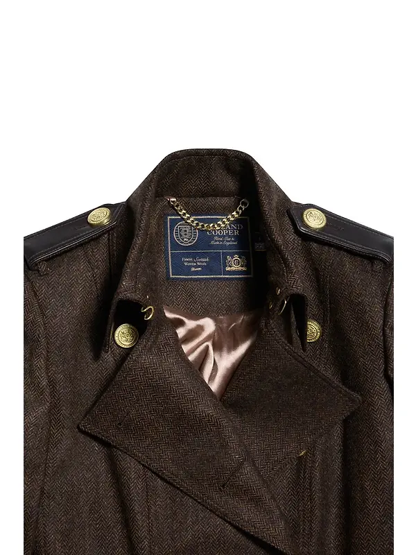 Holland Cooper Women's Marlborough Trench Coat - Chocolate Herringbone Image 9