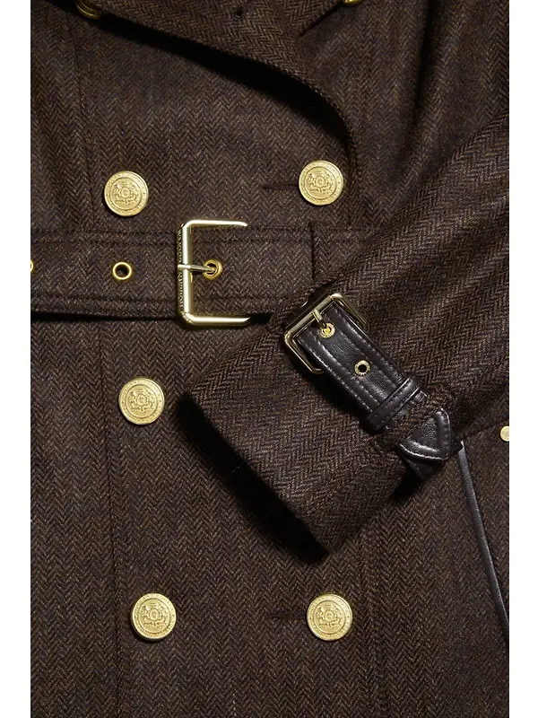 Holland Cooper Women's Marlborough Trench Coat - Chocolate Herringbone Image 10