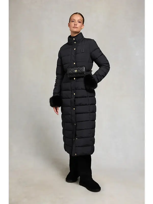 Holland Cooper Women's Milton Longline Coat - Black Image 6