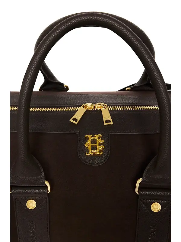Holland Cooper Women's Regency Holdall - Dark Chocolate Suede Image 9