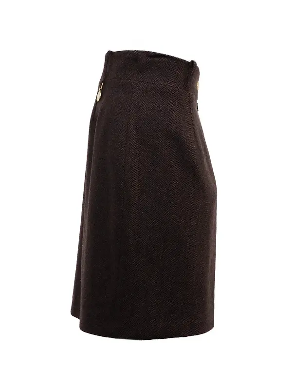 Holland Cooper Women's Regency Skirt - Chocolate Herringbone Image 7