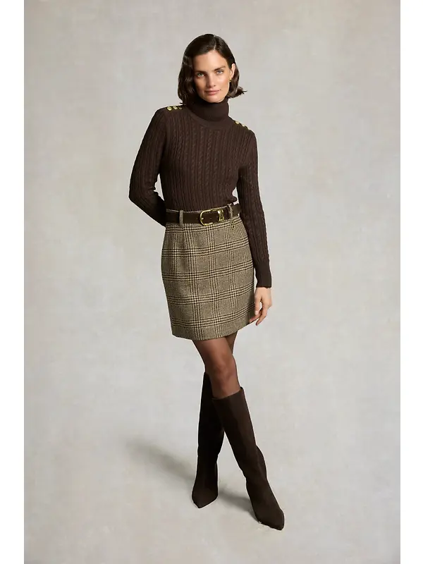 Holland Cooper Women's Regency Skirt - Prince of Wales Brown Image 2