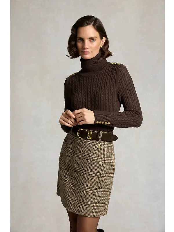 Holland Cooper Women's Regency Skirt - Prince of Wales Brown Image 3
