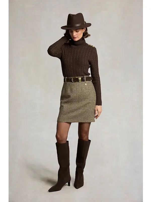 Holland Cooper Women's Regency Skirt - Prince of Wales Brown Image 4