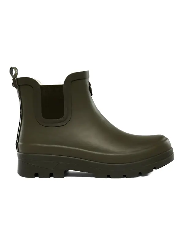 Holland Cooper Women's Sherpa Lined Chunky Chelsea Wellingtons - Khaki Image 1