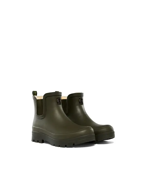 Holland Cooper Women's Sherpa Lined Chunky Chelsea Wellingtons - Khaki Image 4