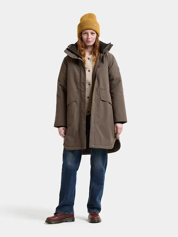 Didriksons Women's Lilian Waterproof Parka - Mocha Brown Image 3