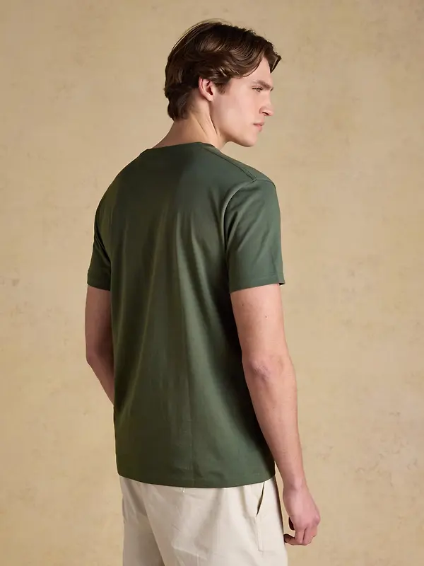 Joules Men's Everyday Classic Fit Cotton T-Shirt - Khaki Green Image 3