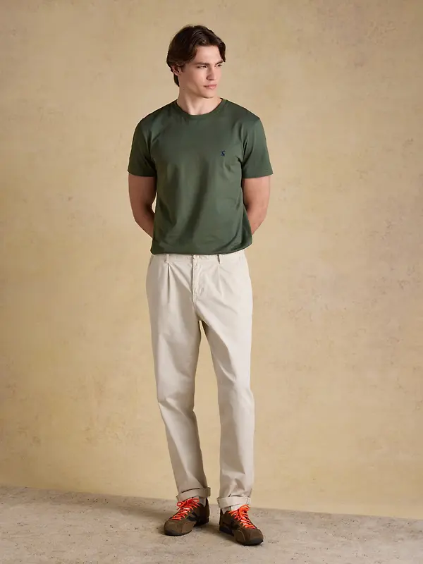 Joules Men's Everyday Classic Fit Cotton T-Shirt - Khaki Green Image 4