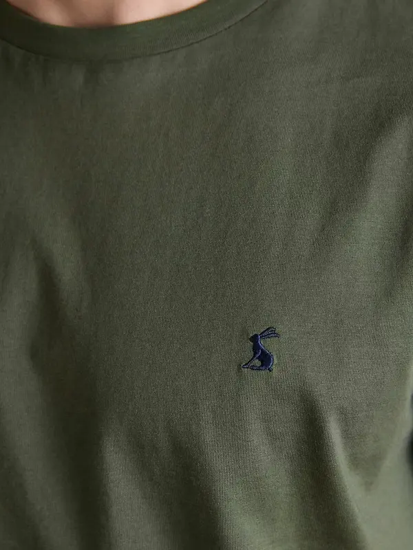 Joules Men's Everyday Classic Fit Cotton T-Shirt - Khaki Green Image 7