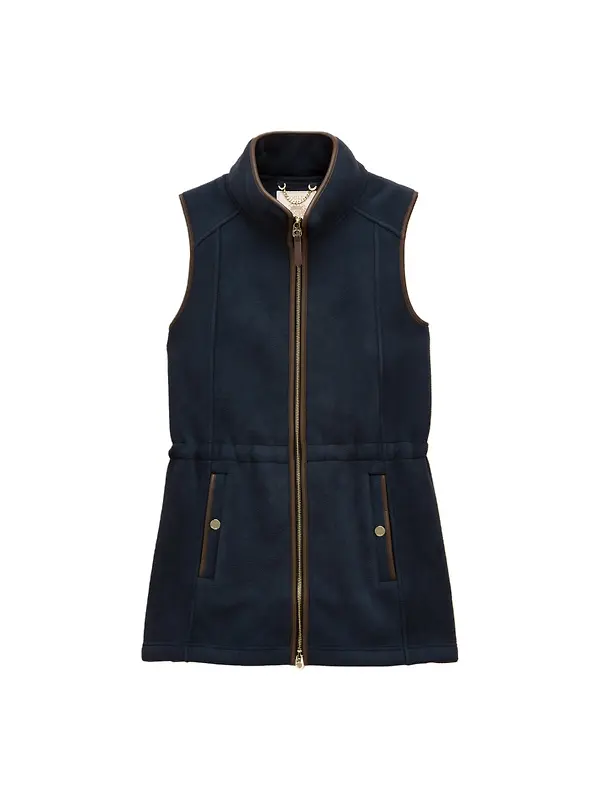 Joules Women's Heritage Longline Fleece Gilet - Navy Blue Image 1