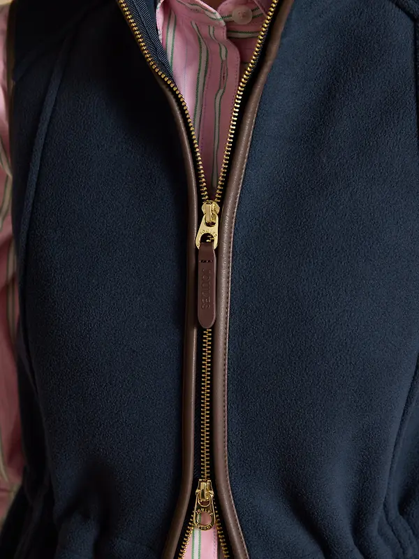 Joules Women's Heritage Longline Fleece Gilet - Navy Blue Image 5