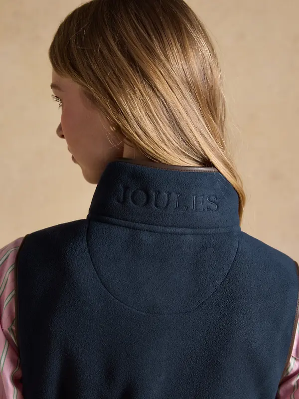 Joules Women's Heritage Longline Fleece Gilet - Navy Blue Image 9