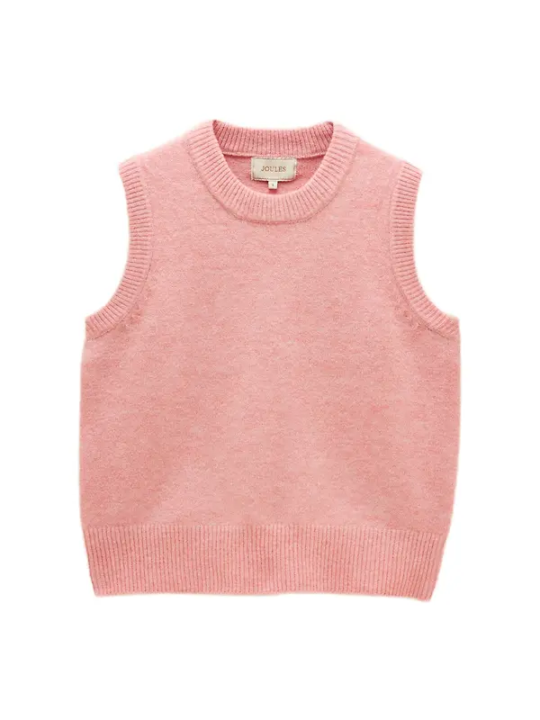 Joules Women's Holly Knitted Crew Neck Vest - Pale Pink Image 1