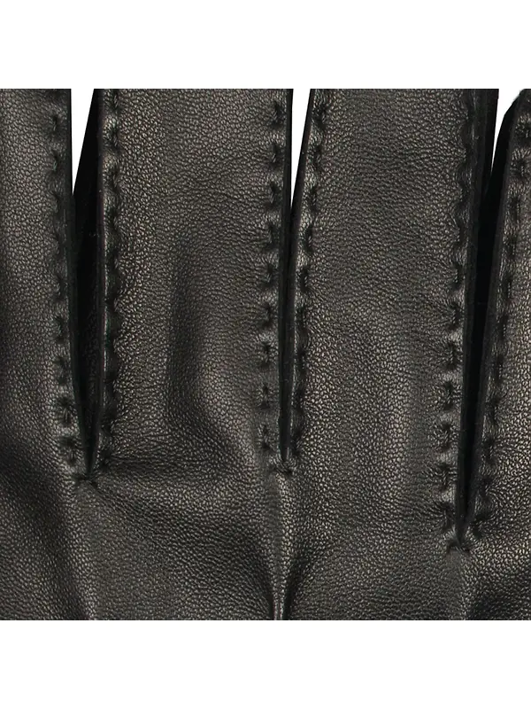 Dents Men's Tetbury Handsewn Three-Point Wool and Cashmere Blend-Lined Leather Gloves - Black Image 9
