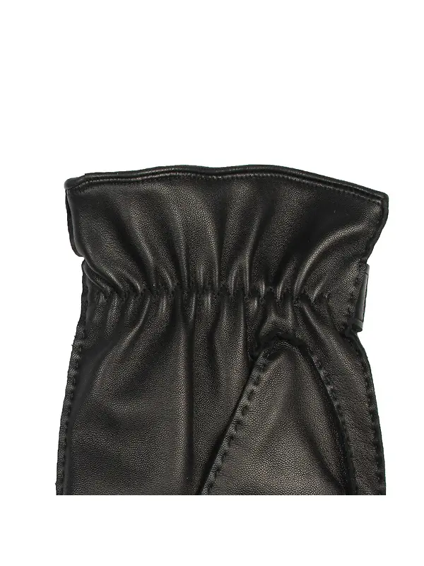 Dents Men's Tetbury Handsewn Three-Point Wool and Cashmere Blend-Lined Leather Gloves - Black Image 8