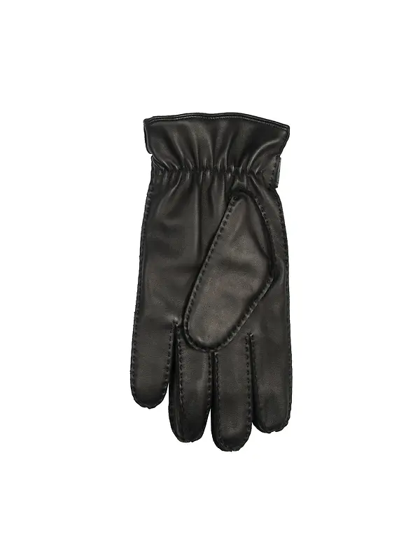 Dents Men's Tetbury Handsewn Three-Point Wool and Cashmere Blend-Lined Leather Gloves - Black Image 7
