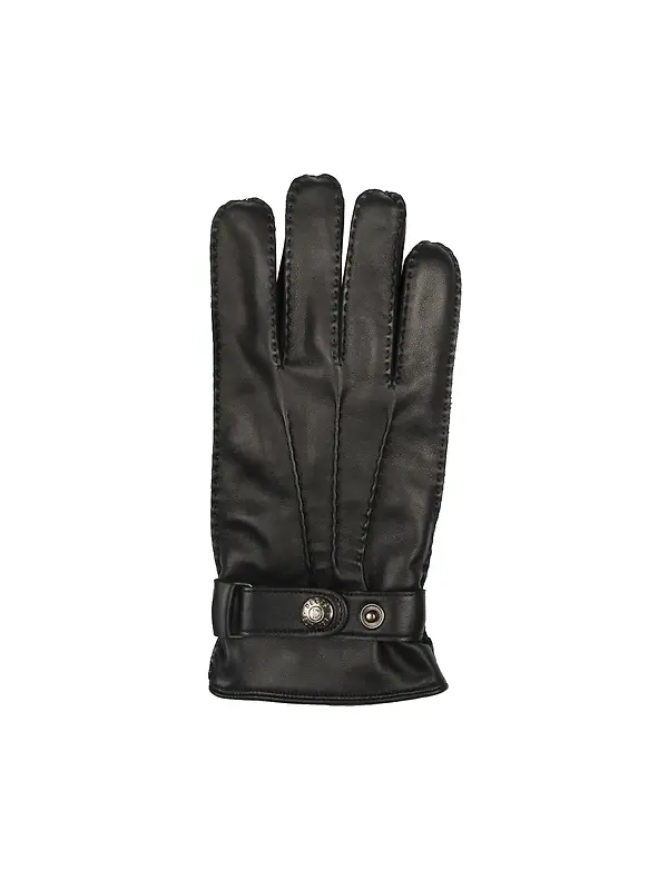 Dents Men's Tetbury Handsewn Three-Point Wool and Cashmere Blend-Lined Leather Gloves - Black Image 5