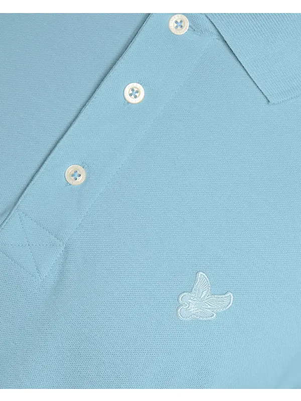 Lyle & Scott Men's Superfine Polo Shirt - Airy Blue Image 6