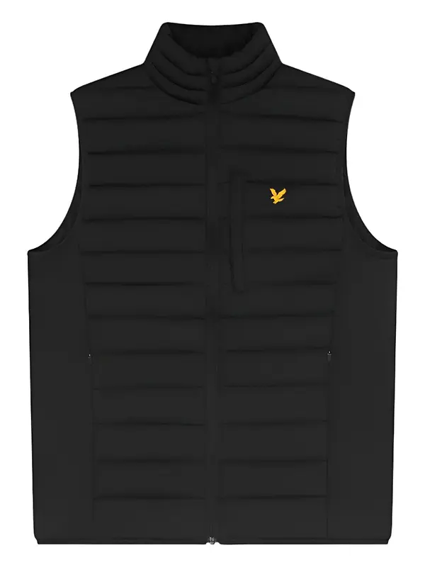 Lyle & Scott Men's Stretch Lightweight Quilted Gilet - Jet Black Image 1