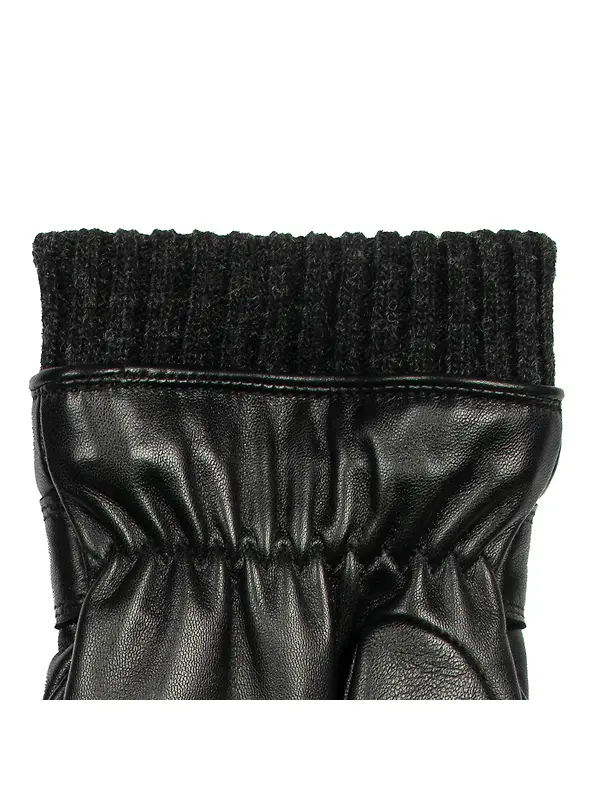 Dents Men's Skipton Water-Resistant Faux Fur-Lined Leather Gloves - Black Image 6
