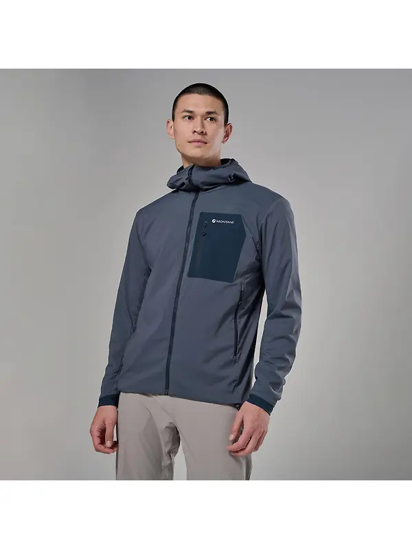 Montane Men's Khamsin Lite Hooded Softshell Jacket - Dark Sky Image 2