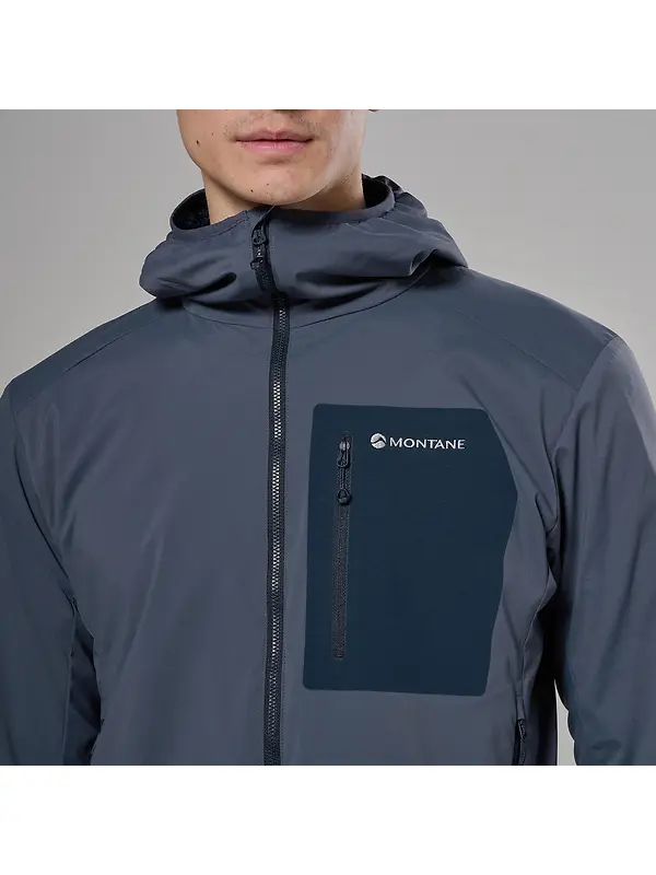 Montane Men's Khamsin Lite Hooded Softshell Jacket - Dark Sky Image 5