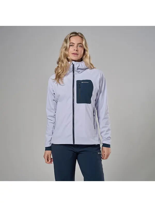 Montane Women's Khamsin Lite Hooded Softshell Jacket - Lilac Haze Image 2