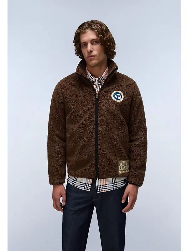 Napapijri Men's Archive Full Zip Fleece - Demitasse Image 4