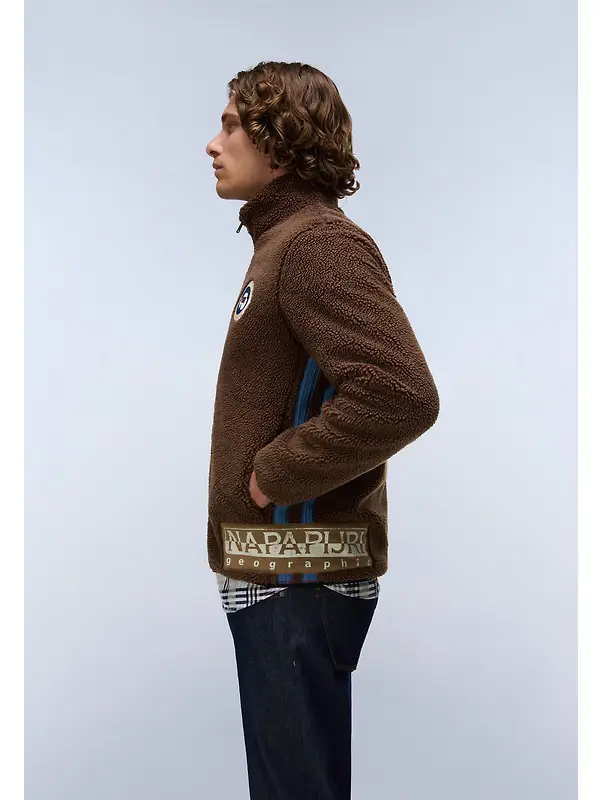 Napapijri Men's Archive Full Zip Fleece - Demitasse Image 5