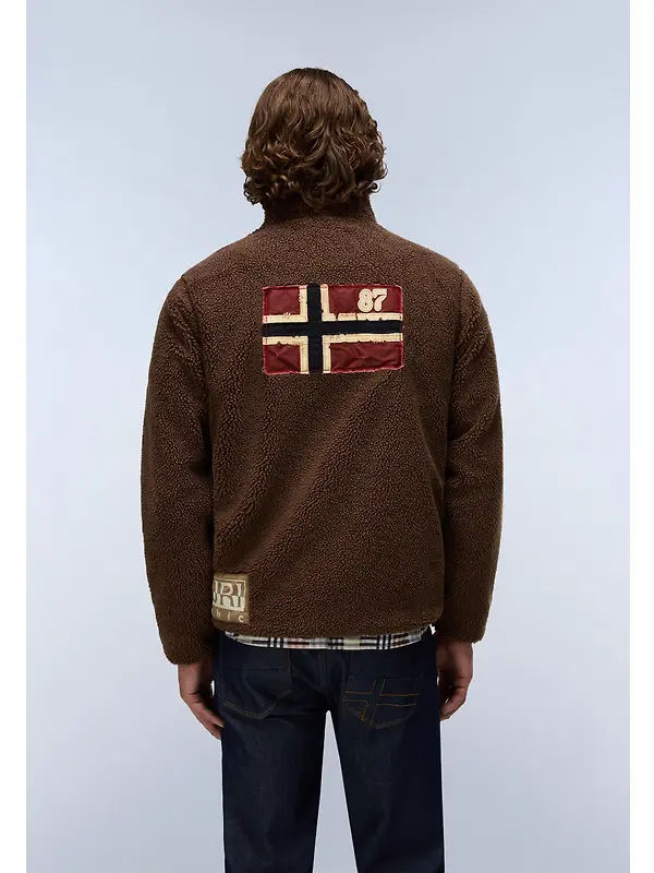 Napapijri Men's Archive Full Zip Fleece - Demitasse Image 6