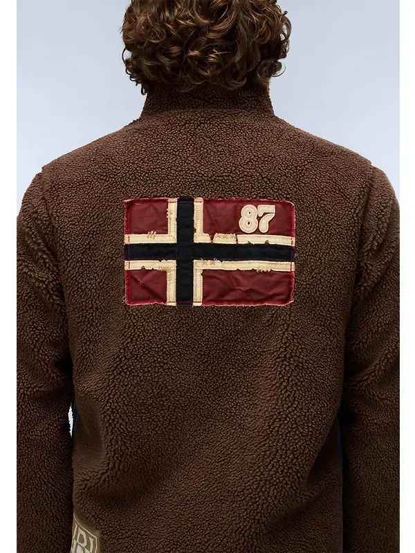 Napapijri Men's Archive Full Zip Fleece - Demitasse Image 7