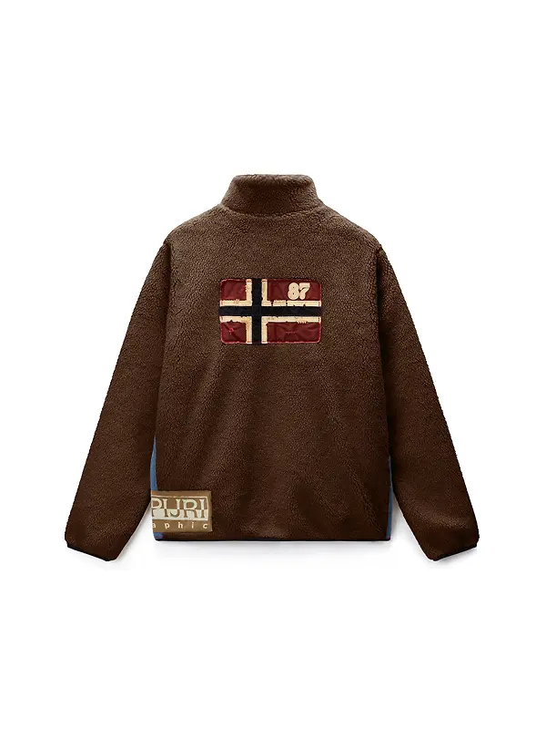 Napapijri Men's Archive Full Zip Fleece - Demitasse Image 9