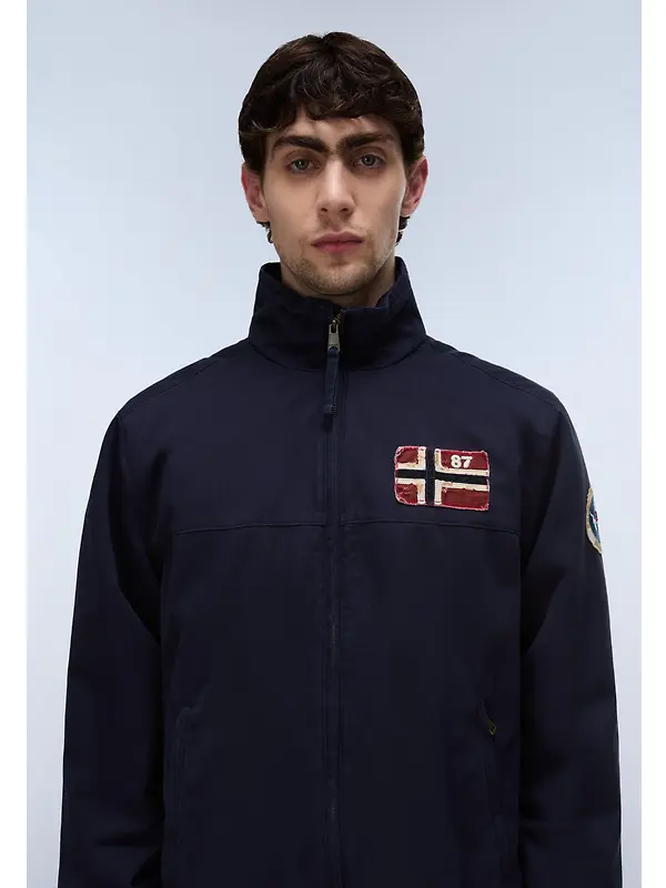 Napapijri Men's Archive Stand Jacket - Blue Marine Image 2