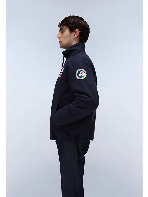 Napapijri Men's Archive Stand Jacket - Blue Marine Image 6