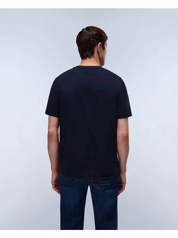 Napapijri Men's Box Logo Short Sleeve T-Shirt - Dark Blue Image 4