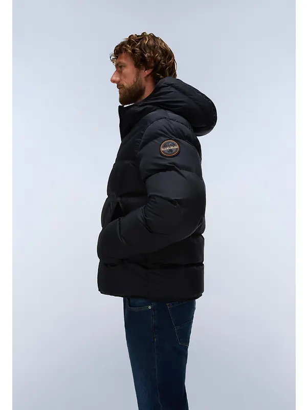 Napapijri Men's Molveno Hooded Puffer Jacket - Black Image 3