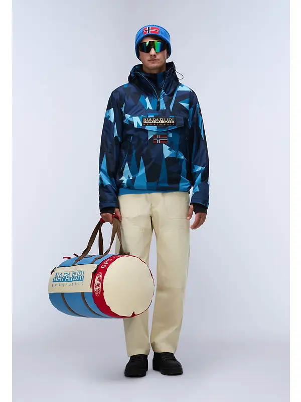 Napapijri Men's Rainforest Next All Over Print Anorak Jacket - Blue Image 3