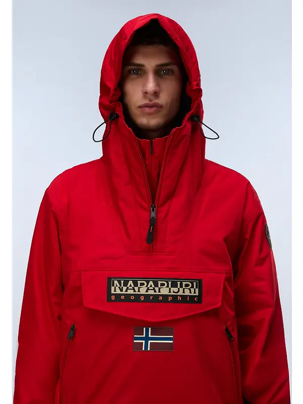 Napapijri Men's Rainforest Next Winter Anorak Jacket - Red Image 2