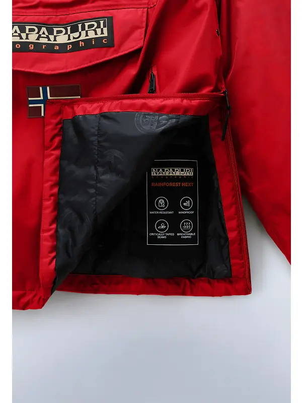 Napapijri Men's Rainforest Next Winter Anorak Jacket - Red Image 10