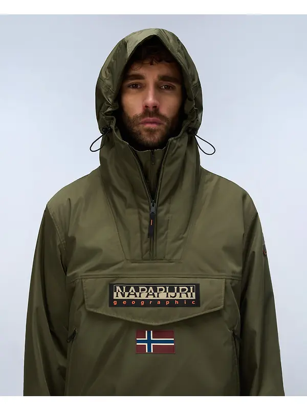 Napapijri Men's Rainforest Next Winter Anorak Jacket - Olive Night Image 2