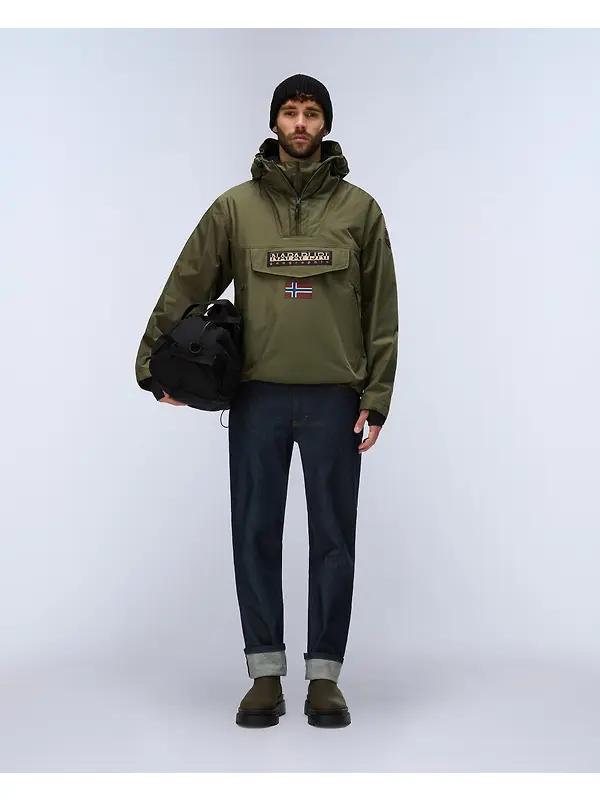 Napapijri Men's Rainforest Next Winter Anorak Jacket - Olive Night Image 3